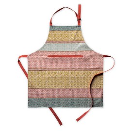 Maison d'Hermine 100% Cotton 1-Piece Kitchen Apron with Adjustable Neck and Middle Pocket, Long Ties for Women/Men, Spring/Summe, Provence