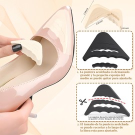 32pcs Almohadillas de Talón,Relleno de Zapatos,Almohadillas para Pies Amortiguadoras Aliviar el Dolor de Pies para Mujer,Rellenador de Zapatos y Metatarsianas Adheribles Antideslizante,Reutilizables