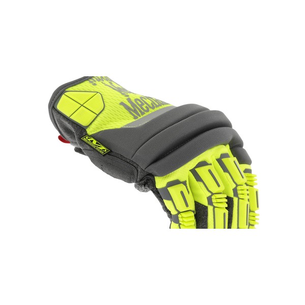 Mechanix Wear Size 9 Hi-Viz Yellow M-Pact 2 Armortex TrekDry Full Finger Anti-Vibration Gloves With Extended Neoprene Cuff, Medium (SP2-91-009)