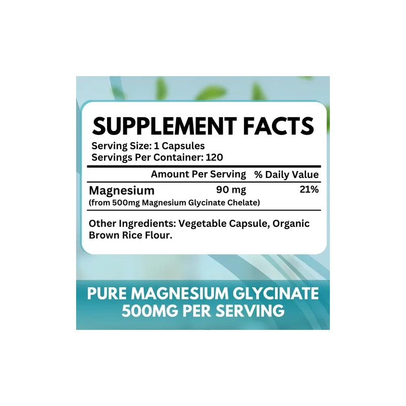Vitboost Magnesio Glicinato 500 Mg Vegano, 120 Cápsulas