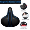 Bicycle Saddle, Ergonomic, Shock-Absorbing and Breathable Bicycle Saddle, Extra Wide