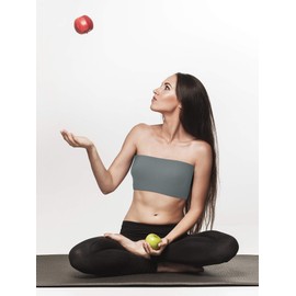 Geyoga 4 Sujetadores Bandeau sin Tirantes (Colores Elegantes, L)