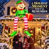 8FT Christmas Inflatable Elf for Holiday Display – LED Lighted