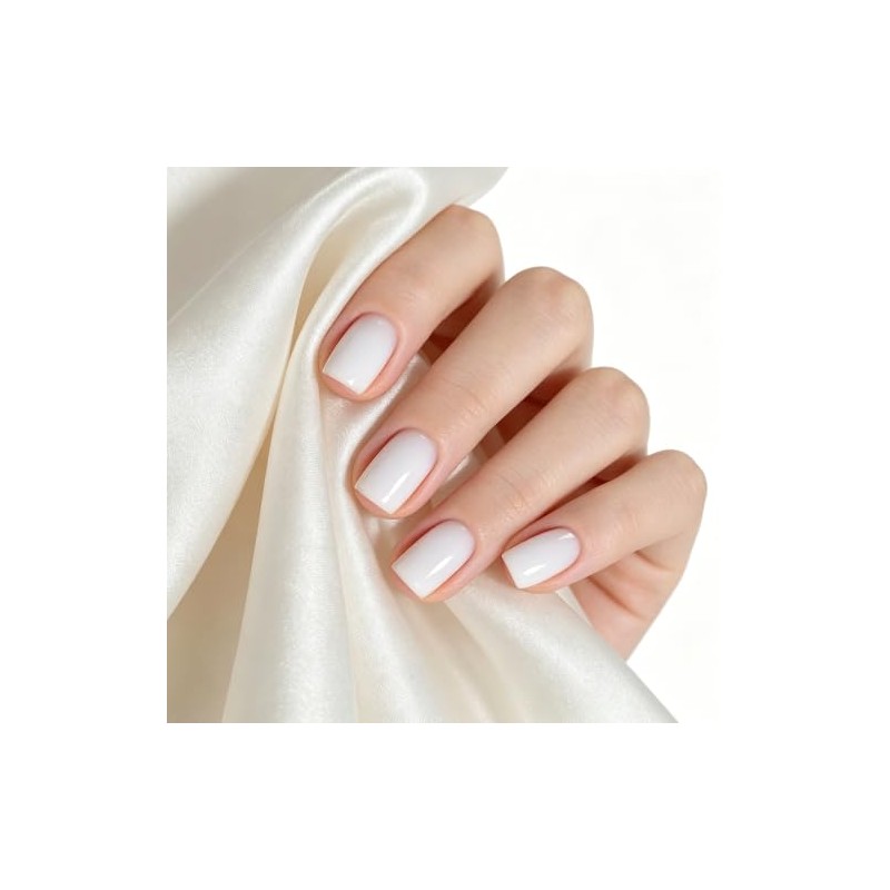 MEMEDA Esmalte de gel para uñas, Milky White, 7.4 ml