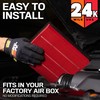 K&N Engine Air Filter: Extended Life 24,000 Mile Replacement Air