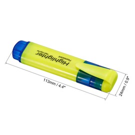 PATIKIL Highlighters 4pcs Water Based Broadtip Writing Marker Pen Office Home Daily Use Yellow