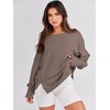 ANRABESS Women's Oversized Sweatshirt Crew Neck Long Sleeve Casual Slit