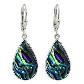 I-be, Paua Shell Abalone Drop Earrings, 925 Silver, 398204 KB, Sterling Silver, Abalone