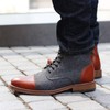 La Milano Mens Winter Dress Boots Cap Toe Lace up