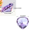 SWTHONY 60mm Crystal Diamond Paperweight Heart Shaped Glass Gems Big