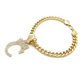 Initial Letter Cuban Chain Dog Chain Pet Chain Pet, Cat, Puppy Necklace (C, 12")