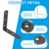 PATIKIL 10 Pcs Metal L-Shape Brackets, 80mm x 80mm (3.1"x3.1")