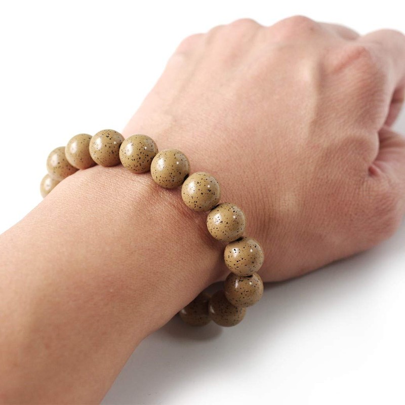 Gold Stone Bracelet 0.5 inches (12 mm), Orange, Made in