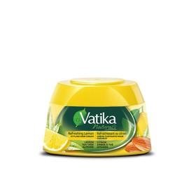 Vatika Naturals Hair Cream - Refreshing Lemon (210ml) | Enriched with Lemon, Tea Tree & Almond for Naturally Stylish, Problem-Free Hair
