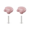 FSSTUD 2 Pcs Seashell Cabinet Knobs Ceramic Dresser Knobs Drawer