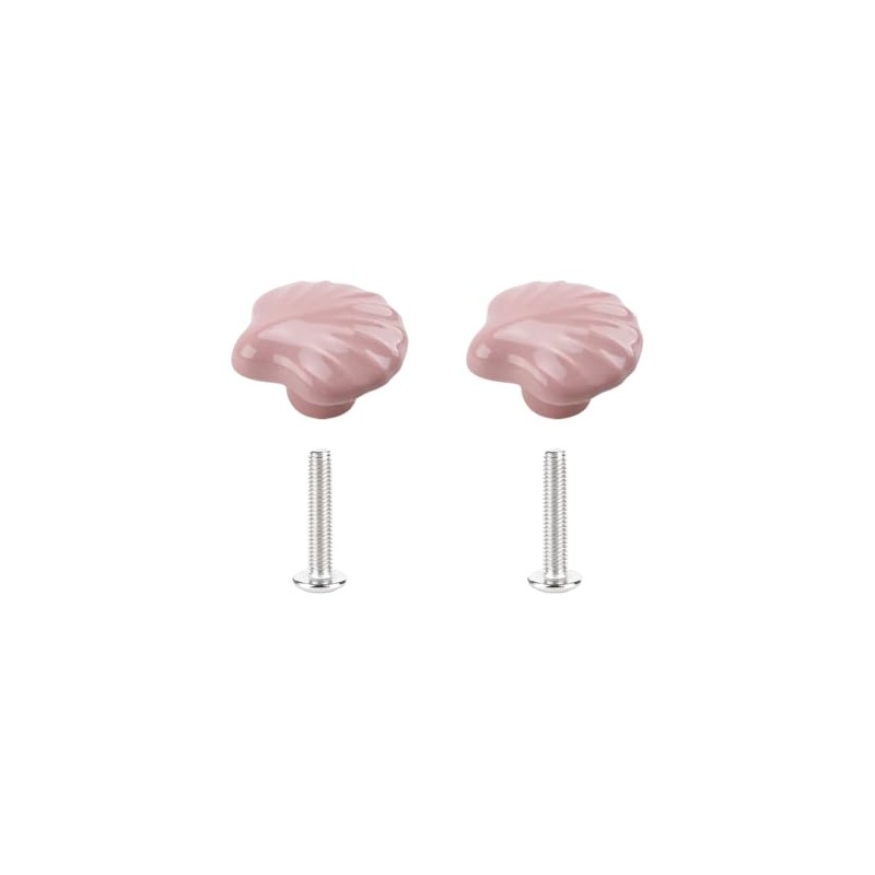 FSSTUD 2 Pcs Seashell Cabinet Knobs Ceramic Dresser Knobs Drawer