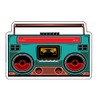 WickedGoodz Retro Boombox Decal - Music Bumper Sticker - for