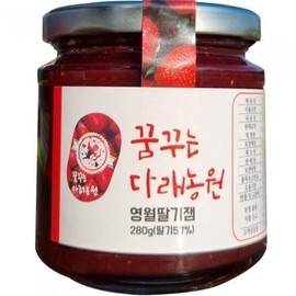 [꿈꾸는 다래농원] 영월 별빛고운 딸기잼 280g [Dreaming Darae Farm] Yeongwol Starlit Beautiful Strawberry Jam 280g