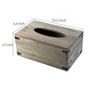 MyGift Rustic Gray Wood Tissue Box Cover, Rectangular Bathroom Facial