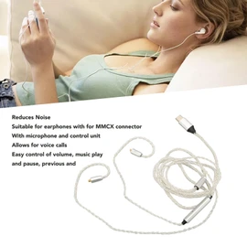 Annadue Type C to MMCX Cable, Replacement Earphone Upgrade Cable with MIC for SE215 SE315 SE535 SE846 for UE900 White 3.9ft