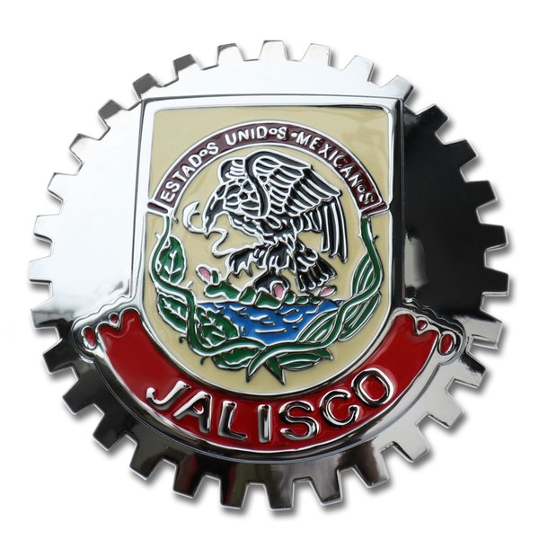 Premium Jalisco Mirror Chrome Red ISO 9001 Mexico Eagle Flag