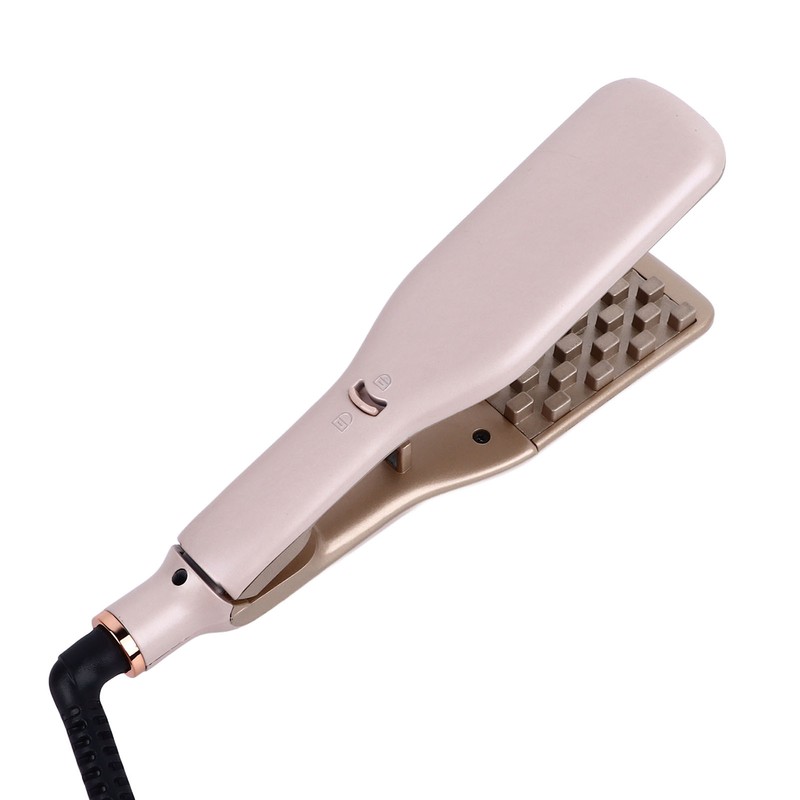 Flat Curling Iron 45W Pink Negative Ion Hair Crimper Waver