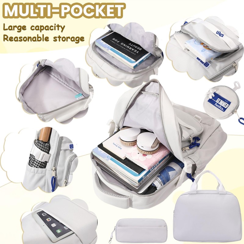 YJMKOI 3Pcs Kids Backpack Set Elementary Middle School Backpacks for