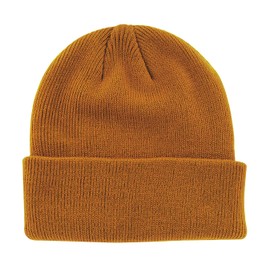 axy Children's Winter Beanie Knitted Hat with Wide Brim for Boys and Girls from 1-6 Years, Children's Hat Boys Toddler, orange-brown