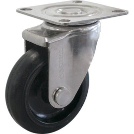 TRUSCO (torasuko) TYS Series All Stainless Steel Flexible Rubber Car 100 mm tyssus100