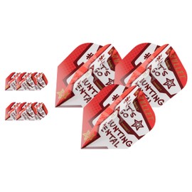 TARGET Darts Stephen Bunting Flights, Pack of 9 - NO.6 | Red, White and Black Pro Ultra Dart Flights, Dart Flight Multipack, Professional Darts Accessories