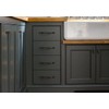 Goo-Ki 6 Pack Large Matte Black Drawer Knobs Kitchen Cabinet