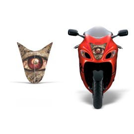 AMR Racing Sport Bike Headlight Eye Graphics Decal Cover Compatible with Suzuki Hayabusa 1300 2008-2014 - Zipped