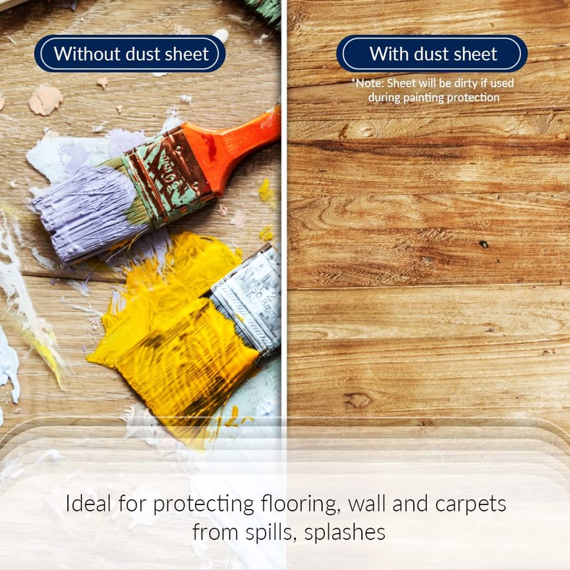 ARVO Large Plastic Dust Sheets for Decorating - 12ft X