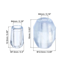 PATIKIL Kitchen Sink Rack Feet, 1Set/20Pcs 4mm ID Plastic Sink Protector Feet with 20Pcs Bumpers Cover for Sink Rack Grid, Clear