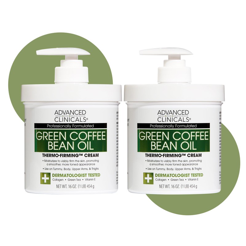 Advanced Clinicals Green Coffee Bean Oil Thermo-firming Cream (Two -
