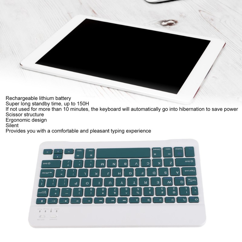 78 Key Wireless Bluetooth Keyboard 32.8ft Ergonomic Ultra Thin Silent