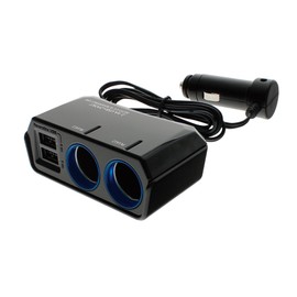 Tsuchiya Yac PZ-791 Car Supplies, Socket Distributor, Reversible USB Socket, Twin Separate, 4.8A