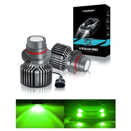 StoneBanks 9005 HB3 H10 Bombillas LED Luces Antivaho, Luz Antiniebla Verde Limón y 12.000 LM,Luz Niebla Delantera Brillante Al 300% con Lupa, No polaridad, 2 Unidades