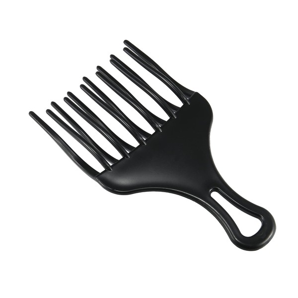 VOCOSTE Afro Hair Pick Comb Hair Fork Comb Hairdressing Styling Tool for Curly Hair Men Women Plastic Black 18x9.5cm