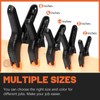 Tanstic 15Pcs Black Plastic Spring Clamps Kit - 2" 3"