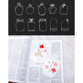 40Pcs Large Transparent Pressed Flower Bookmarks - Bulk DIY Bookmark Making Kit with Dried Flowers for Crafts, Resin & Scrapbooking (3.5"*5.5")