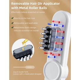 Electric Head Massage, Scalp Massage Brush IPX7 Waterproof with 19 Massage Heads and 3 Massage Modes, Brush 2-in-1 Hair Oil Applicator Bottle Hair Scalp Massager Hair Massage Brush for Exfoliating