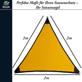 freigarten.de Awning Waterproof Sun Protection Garden with Attachments, Linen, 100% Protection from UV Rays (2 x 2 m, Yellow)