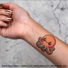 4 x 'Kawaii Octopus Baby' Temporary Tattoos - Water Resistant,