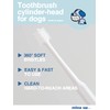Mindup Dog Toothbrush, Cylinder Head, 360 Degree Brush, No Angle