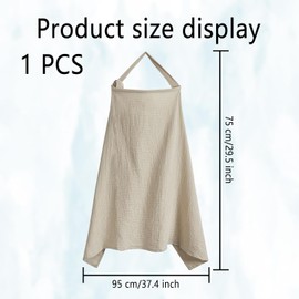 Cubierta de lactancia materna, poncho de cubierta de lactancia de algodón de privacidad, 360 grados, transpirable, cómoda cobertura de lactancia materna con correas ajustables, Funda de lactancia (Gris)