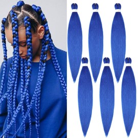 Pre-Stretched Braiding Hair ShowJarlly Easy Braid Professional Synthetic Fibre Crochet Borders 30 Inches 6 Packs/Lot Yaki Texture Braiding Hair Extensions Crochet Braiding Soft Crochet Braiding Hair