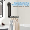 Obsoorth Clothes Drying Rack Wall-Mounted Suction Cup Folding Clothes Drying