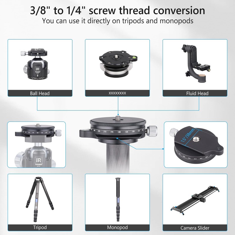 ARTCISE Camera Panoramic Panning Base with Style Plate, Panoramic Head