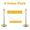 FVIEXE 4 Pack 5 Feet White Velvet Stanchion Rope, Crowd
